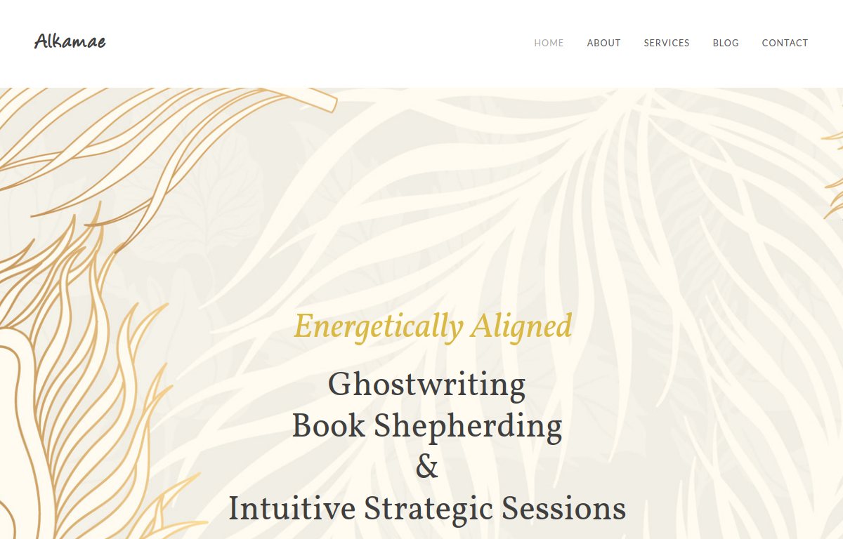 Screenshot of the Alkamae website